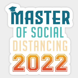 Master of Social Distancing Graduation Sticker